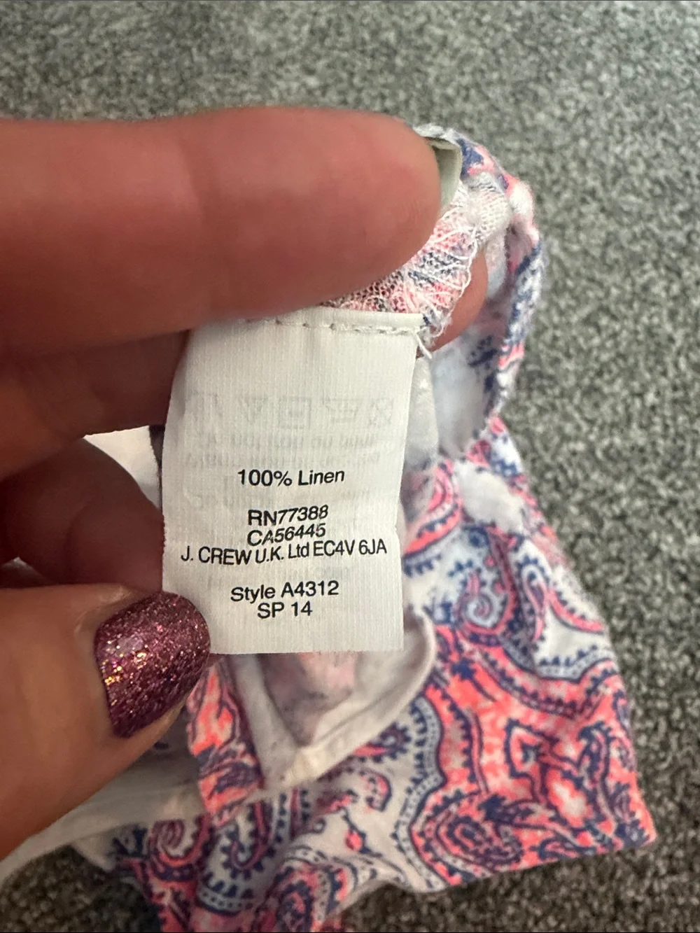 J. Crew excellent flaws